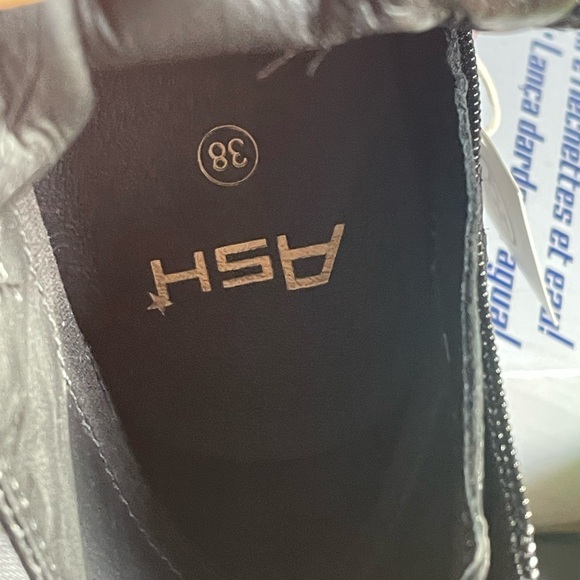 - ❤️Ash authentic women's leather black sneakers rare!!!NWT with black har… - Picture 12 of 12